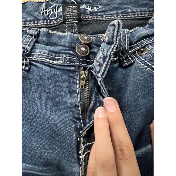Ariya Jeans Women's Size 7/8 Blue Skinny Denim Pants Jeans Western Preppy Party - Picture 8 of 13